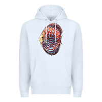 White Discus Fish Premium Hoodie - LillyAllenDesigns