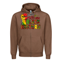 Chestnut we are black history Zipper Hoodie - Zillion Design Studio