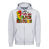 Heather Grey we are black history Zipper Hoodie - Zillion Design Studio