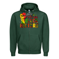 Sports Green we are black history Zipper Hoodie - Zillion Design Studio