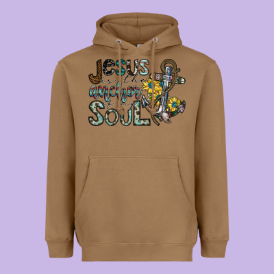 Jesus Is The Anchor Of My Soul Heavyweight Hoodie Designed By Sublimationcraftshop