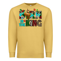 Antique Gold born is the king Premium Sweatshirt - AdoDesignShop