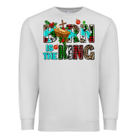 Dove Grey born is the king Premium Sweatshirt - AdoDesignShop