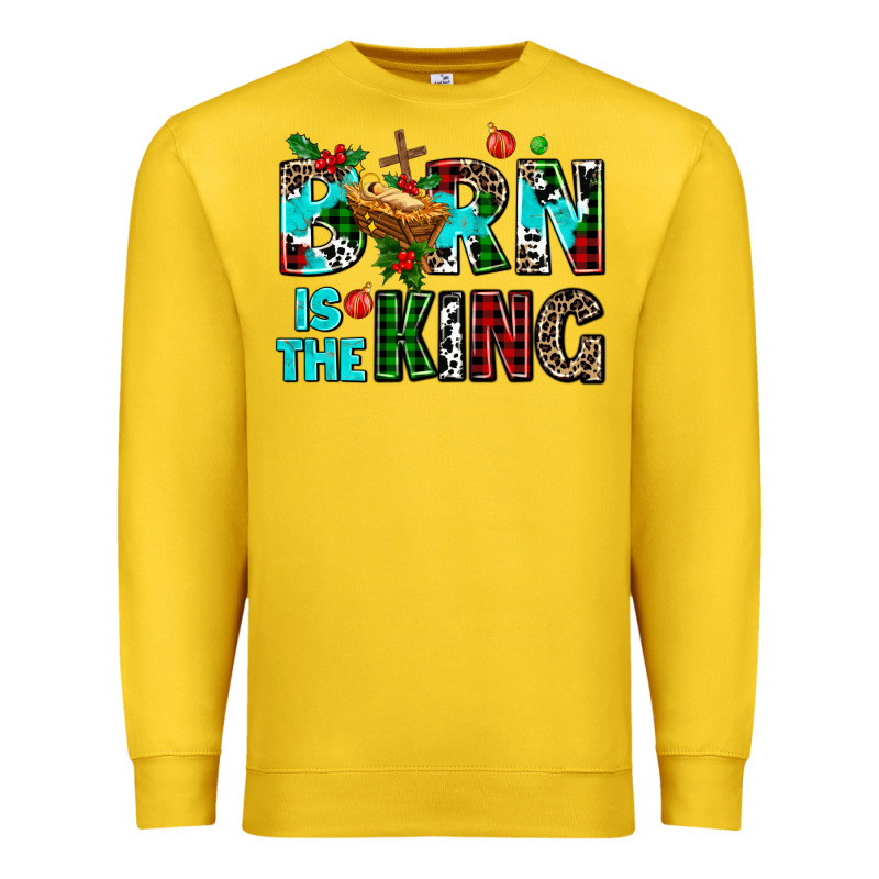 Born Is The King Premium Sweatshirt by AdoDesignShop | Teevron