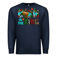 Navy born is the king Premium Sweatshirt - AdoDesignShop
