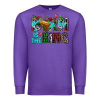 Purple born is the king Premium Sweatshirt - AdoDesignShop