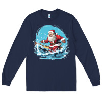 Navy happy santa Long Sleeve Tee - Unal Design