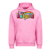 Fuchsia Pink i am enough lgbt Urban Hoodie - MaliasSmallBusiness