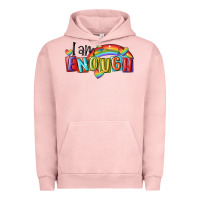 Pigment Salmon i am enough lgbt Urban Hoodie - MaliasSmallBusiness