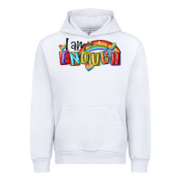 White i am enough lgbt Urban Hoodie - MaliasSmallBusiness