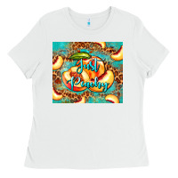 White just peachy peach tumbler Ladies Tee - BarkalooDesign