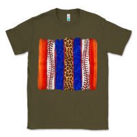 Army Green baseball brush strokes Classic Tee - texasbilliewilder
