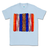 Dusty Blue baseball brush strokes Classic Tee - texasbilliewilder