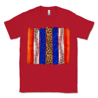Red baseball brush strokes Classic Tee - texasbilliewilder
