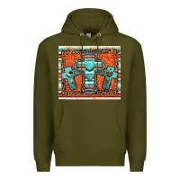 Army Green turquoise gemstone crosses Premium Hoodie - Jasminsmagicworld