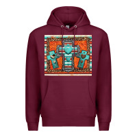 Burgundy turquoise gemstone crosses Premium Hoodie - Jasminsmagicworld