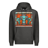 Charcoal Heather turquoise gemstone crosses Premium Hoodie - Jasminsmagicworld