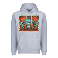 Heather Grey turquoise gemstone crosses Premium Hoodie - Jasminsmagicworld
