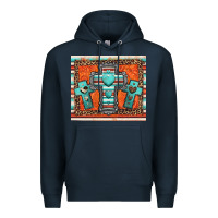 Navy turquoise gemstone crosses Premium Hoodie - Jasminsmagicworld