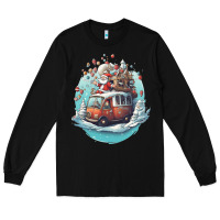 Black happy santa Long Sleeve Tee - Unal Design