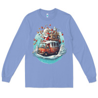 Colony Blue happy santa Long Sleeve Tee - Unal Design