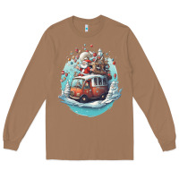 Toasted Coconut happy santa Long Sleeve Tee - Unal Design