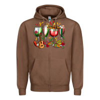 Chestnut mexico wine glasses Zipper Hoodie - Zillion Design Studio