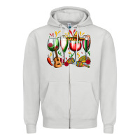 Dove Grey mexico wine glasses Zipper Hoodie - Zillion Design Studio