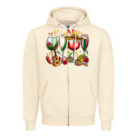 Mexico Wine Glasses Zipper Hoodie | Teevron