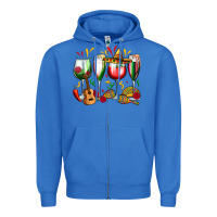 True Royal mexico wine glasses Zipper Hoodie - Zillion Design Studio