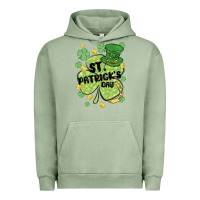 Pigment Oil Green st. patrick's day shamrock Urban Hoodie - MaliasSmallBusiness