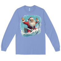 Colony Blue happy santa Long Sleeve Tee - Unal Design