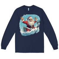 Navy happy santa Long Sleeve Tee - Unal Design