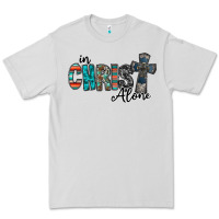 Dove Grey in christ alone Premium Tee - RacoonDesign