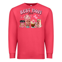 Cardinal best mom ever floral coffee cups Premium Sweatshirt - JahusDesignShop