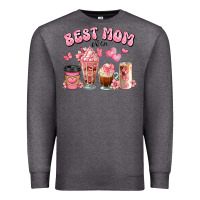 Charcoal Heather best mom ever floral coffee cups Premium Sweatshirt - JahusDesignShop