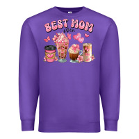 Purple best mom ever floral coffee cups Premium Sweatshirt - JahusDesignShop