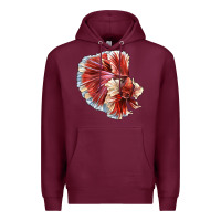 Burgundy Betta Fish Premium Hoodie - LillyAllenDesigns