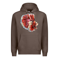 Coffee Betta Fish Premium Hoodie - LillyAllenDesigns