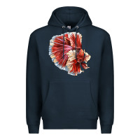 Navy Betta Fish Premium Hoodie - LillyAllenDesigns