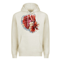 Oatmeal Heather Betta Fish Premium Hoodie - LillyAllenDesigns
