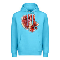 Ocean Blue Betta Fish Premium Hoodie - LillyAllenDesigns