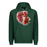 Sports Green Betta Fish Premium Hoodie - LillyAllenDesigns