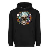 Black Halloween Skeleton Heavyweight Hoodie - CowhideDigitalArt