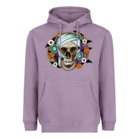 Lavender Halloween Skeleton Heavyweight Hoodie - CowhideDigitalArt