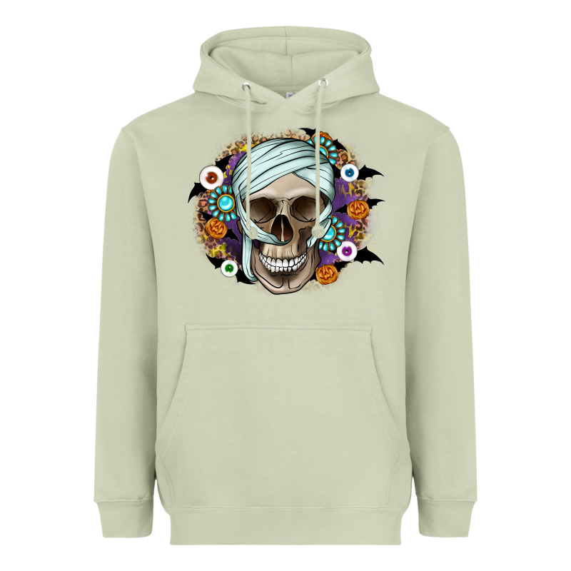 Halloween Skeleton Heavyweight Hoodie by CowhideDigitalArt | Teevron