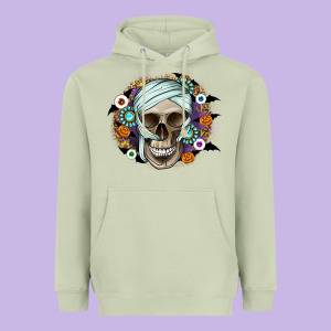 Halloween Skeleton Heavyweight Hoodie Designed By Cowhidedigitalart