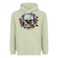 Matcha Halloween Skeleton Heavyweight Hoodie - CowhideDigitalArt