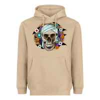 Mushroom Halloween Skeleton Heavyweight Hoodie - CowhideDigitalArt