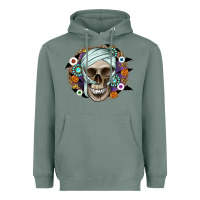 Sage Halloween Skeleton Heavyweight Hoodie - CowhideDigitalArt